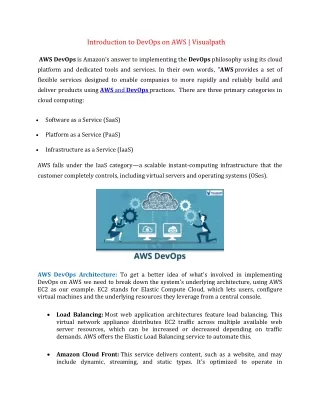 introduction to devops on aws visualpath