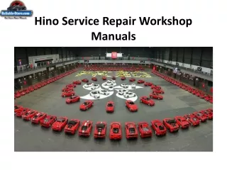 Hino Service Repair Workshop Manuals