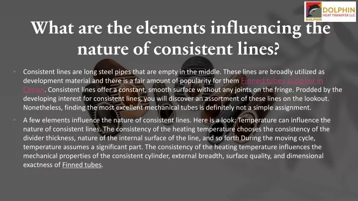 what are the elements influencing the nature of consistent lines