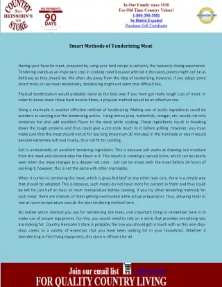 smart methods of tenderizing meat