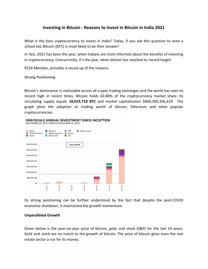 investing in bitcoin reasons to invest in bitcoin