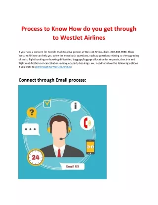 process to know how do you get through to westjet