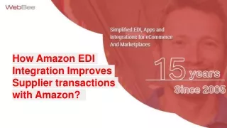 What’s special about WebBee’s Amazon EDI Solutions?