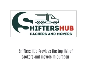 Packers and Movers in Gurgaon