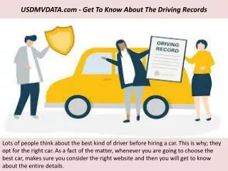 USDMVDATA.com - Get To Know About The Driving Records