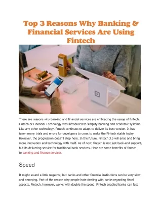 Banking and financial services