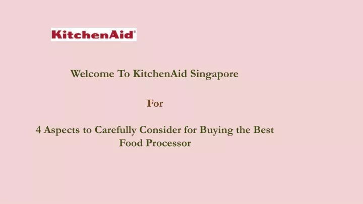 welcome to kitchenaid singapore