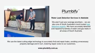 Water Leak Detection Services in Adelaide