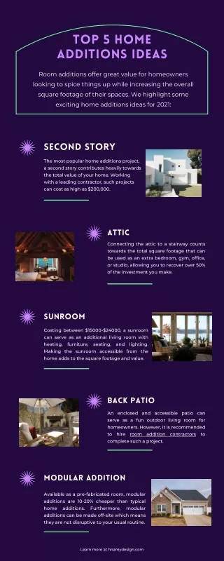 Top 5 Home Additions Ideas for 2021