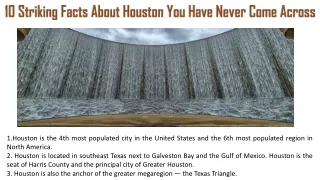 10 Striking Facts About Houston You Have Never Come Across