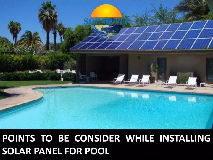 points to be consider while installing solar