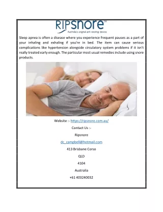 Buy Snoring Mouthpiece Online Australia | Ripsnore