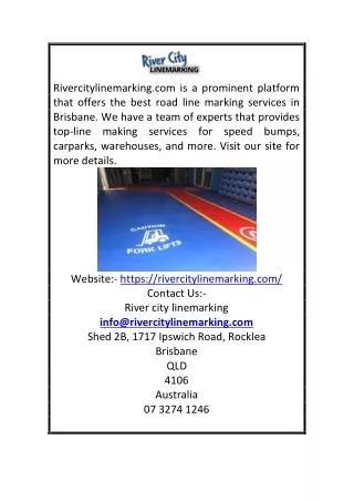 rivercitylinemarking com is a prominent platform