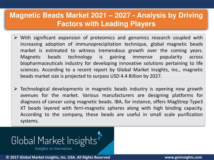 magnetic beads market 2021 2027 analysis