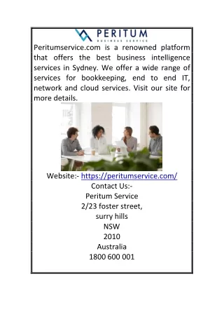 Business Intelligence Sydney | Peritumservice.com