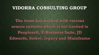 vidorra consulting group