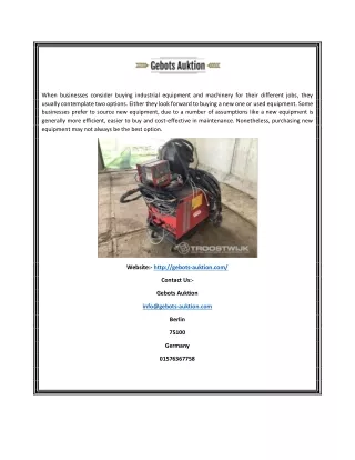 Online Bidding Sites for Machinery in Europe | Gebots-auktion.com