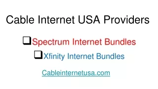 Internet Providers in US
