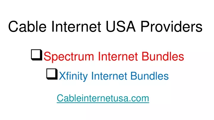 spectrum internet bundles