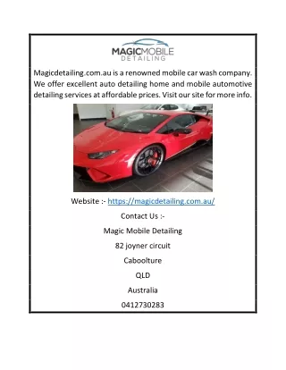 magicdetailing com au is a renowned mobile