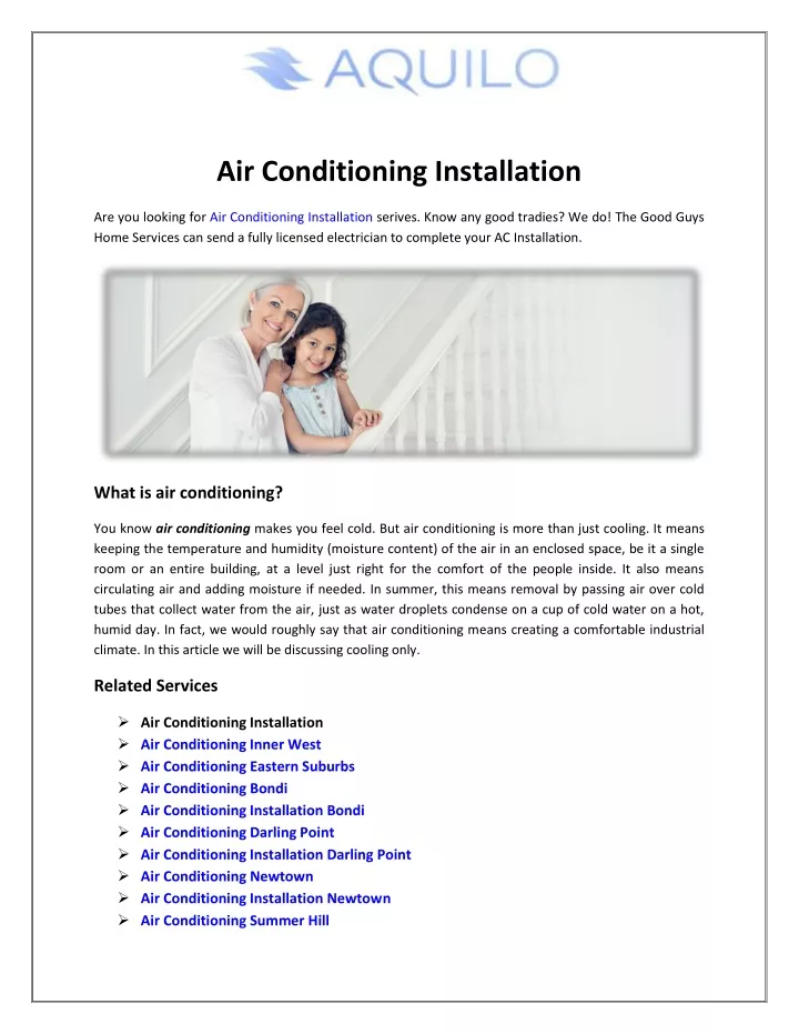 air conditioning installation