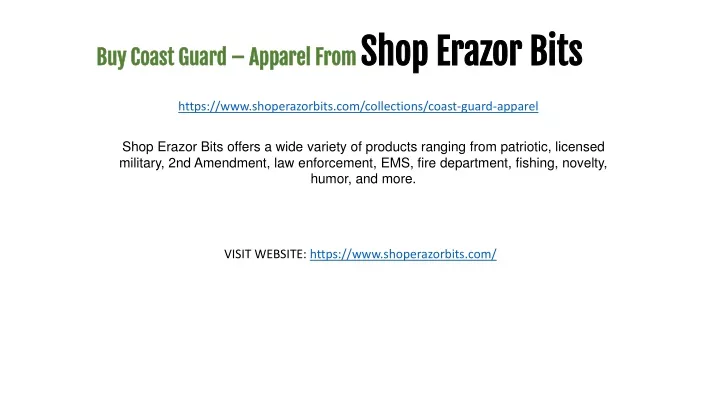buy coast guard apparel from shop erazor bits