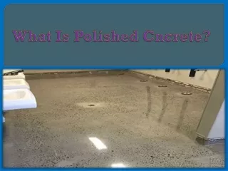 what is polished cncrete
