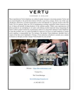 The Vertu Boutique | Thevertuboutique.com