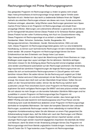 rechnungsvorlage mit prime rechnungsprogramm