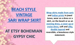beach style vintage sari wrap skirt at etsy
