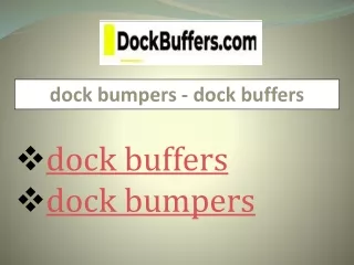 dock bumpers dock buffers