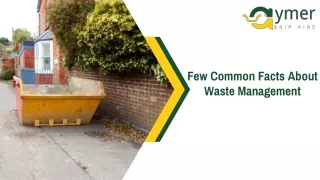 few common facts about waste management