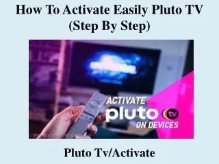 how to activate easily pluto tv step by step