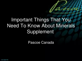 Important Things That You Need To Know About Minerals Supplement