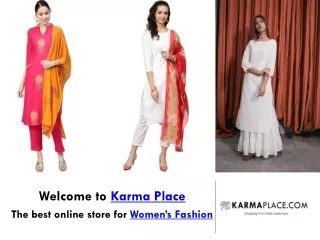 Women's Fashion | Indian Ethnic wear Online Store - KarmaPlace