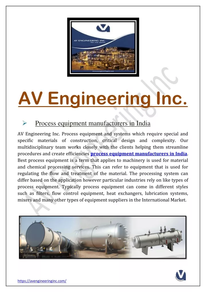 av engineering inc process equipment