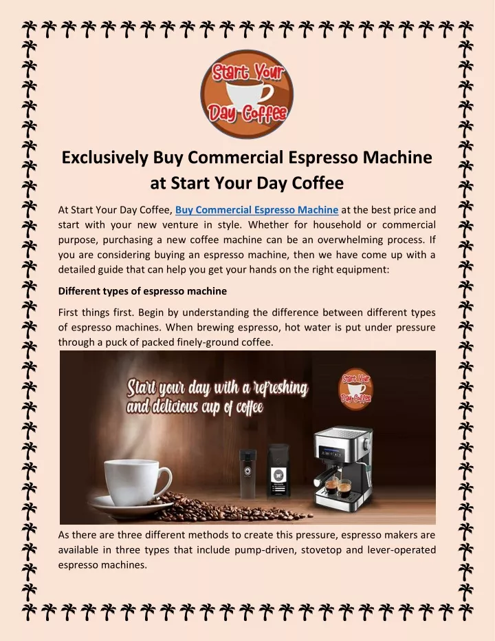 exclusively buy commercial espresso machine