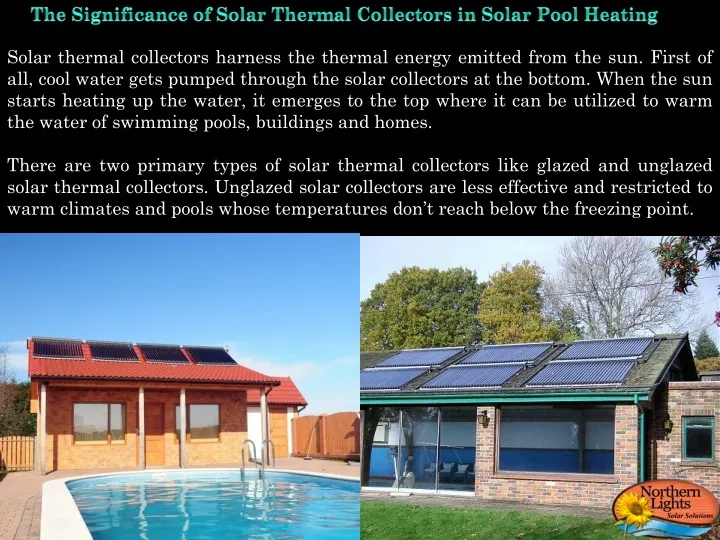 the significance of solar thermal collectors