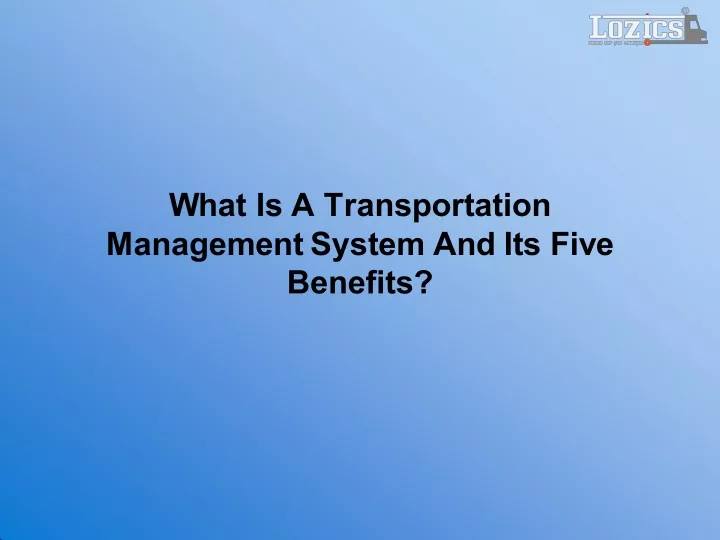 what is a transportation management system