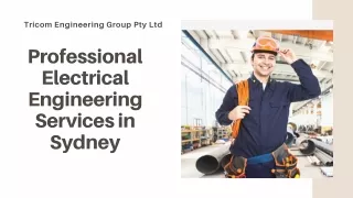 Professional Electrical Engineering Services in Sydney