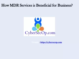 MDR services | Managed Detection and Response | Cybersecop