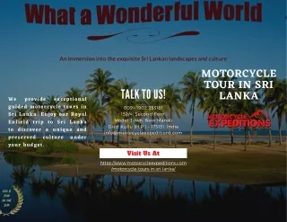 Top Motorcycle Tour in Sri Lanka
