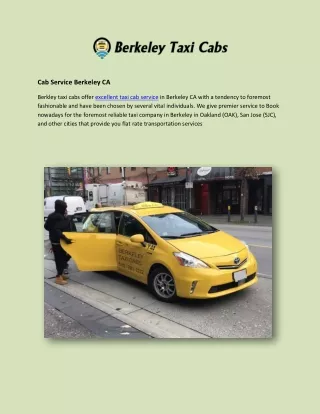 cab service berkeley ca
