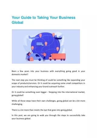 your guide to taking your business global