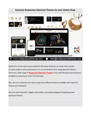 exclusive responsive opencart themes for your