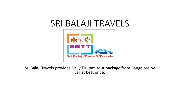 sri balaji travels