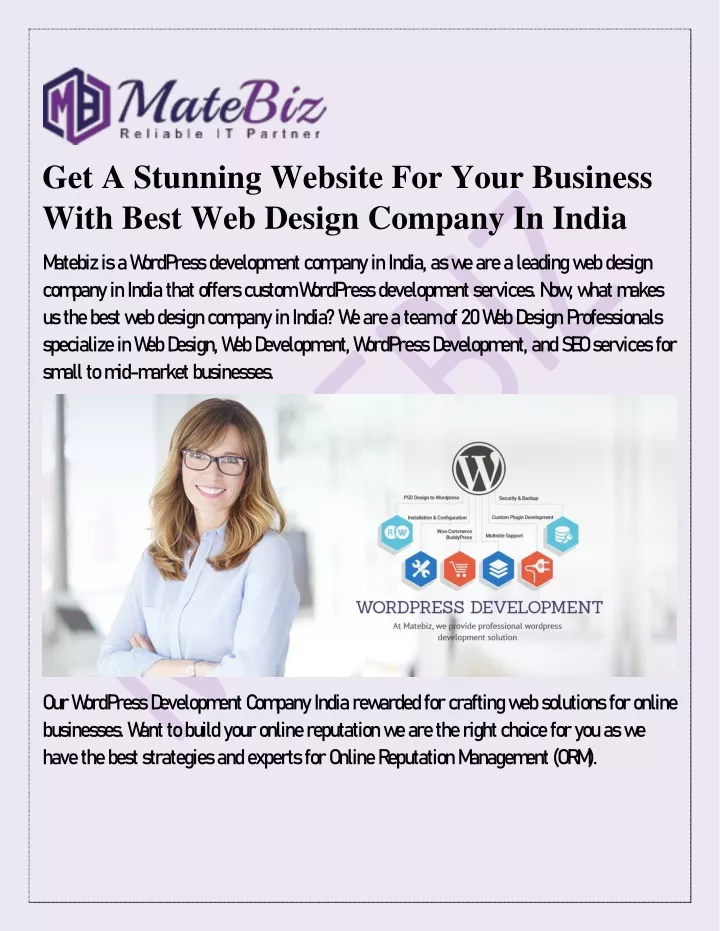 get a stunning website for your business with