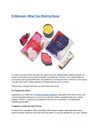 k skincare what you want to know