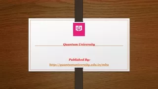 quantum university published by http quantumuniversity edu in mba