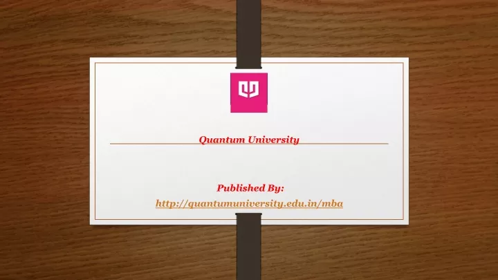 quantum university published by http quantumuniversity edu in mba